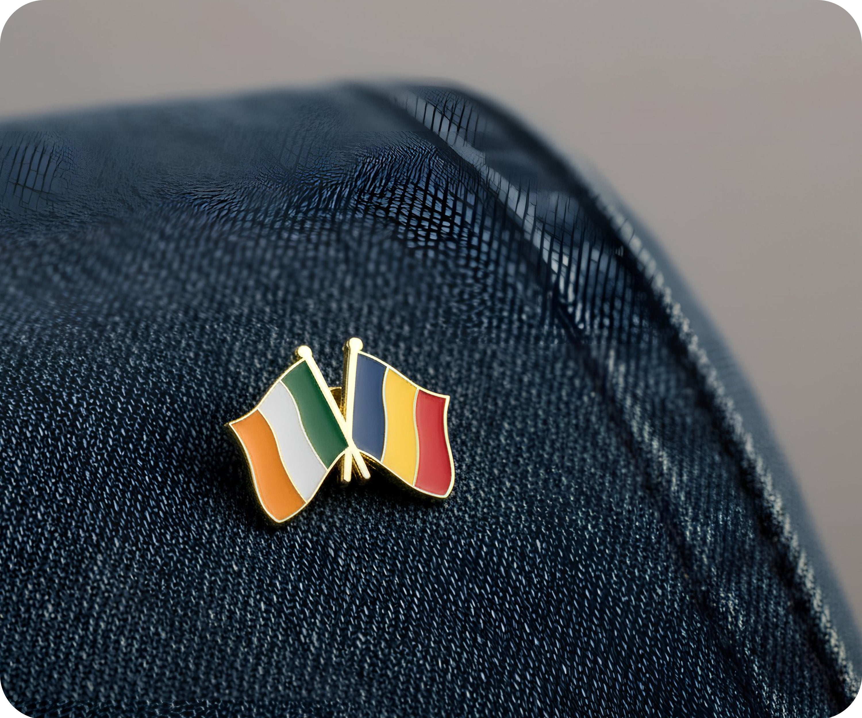 Ireland & Romania Friendship Pin Badge
