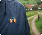 Italy & Romania Friendship Pin Badge