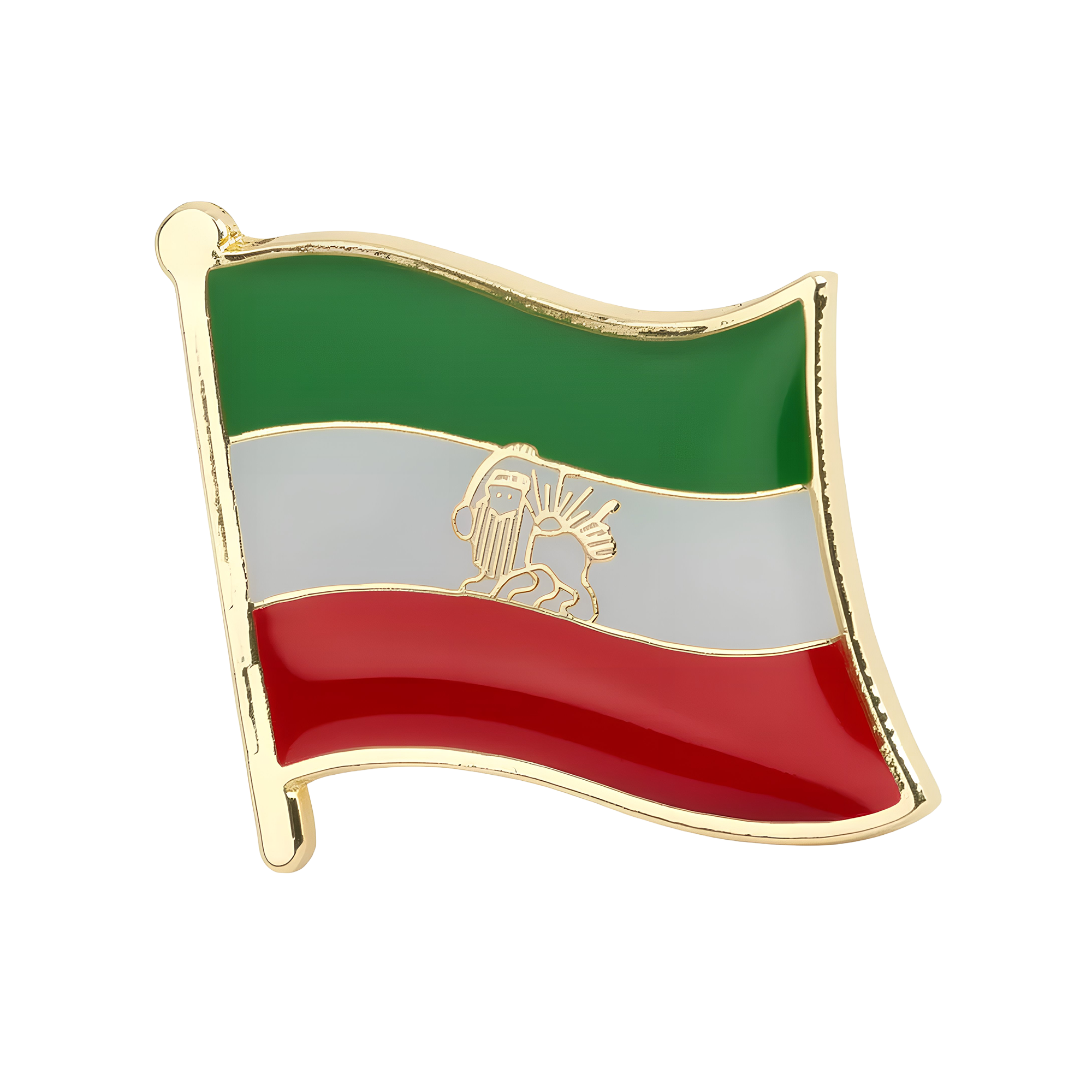 Pin con la bandera del sol y el león de Irán  Imagen principal del producto