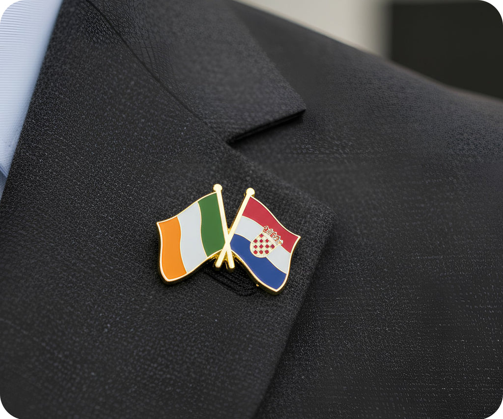 Ireland & Croatia Friendship Pin Badge