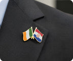 Ireland & Croatia Friendship Pin Badge