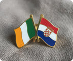 Ireland & Croatia Friendship Pin Badge