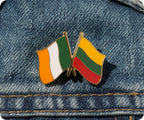 Ireland & Lithuania Friendship Pin Badge