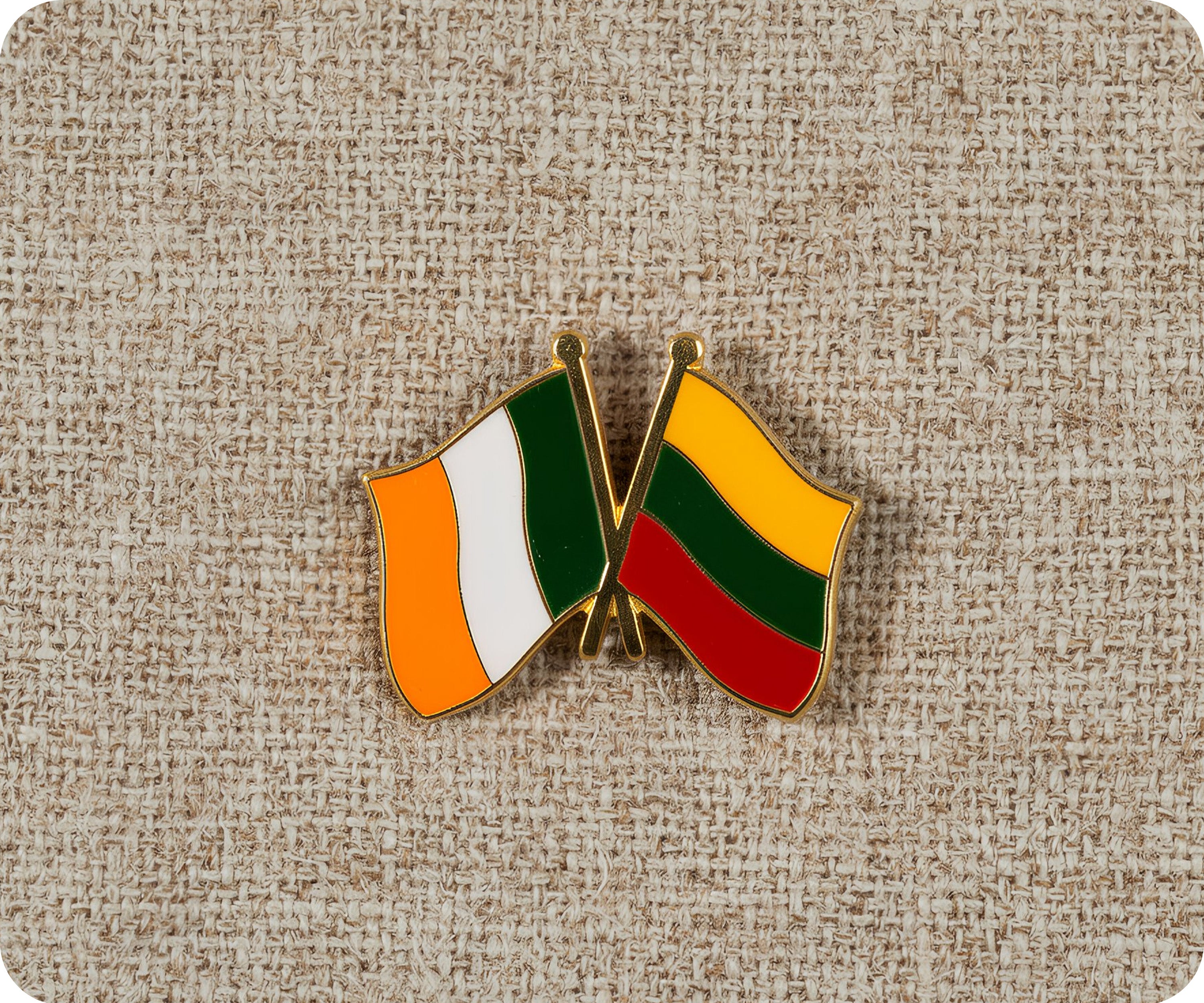 Ireland & Lithuania Friendship Pin Badge
