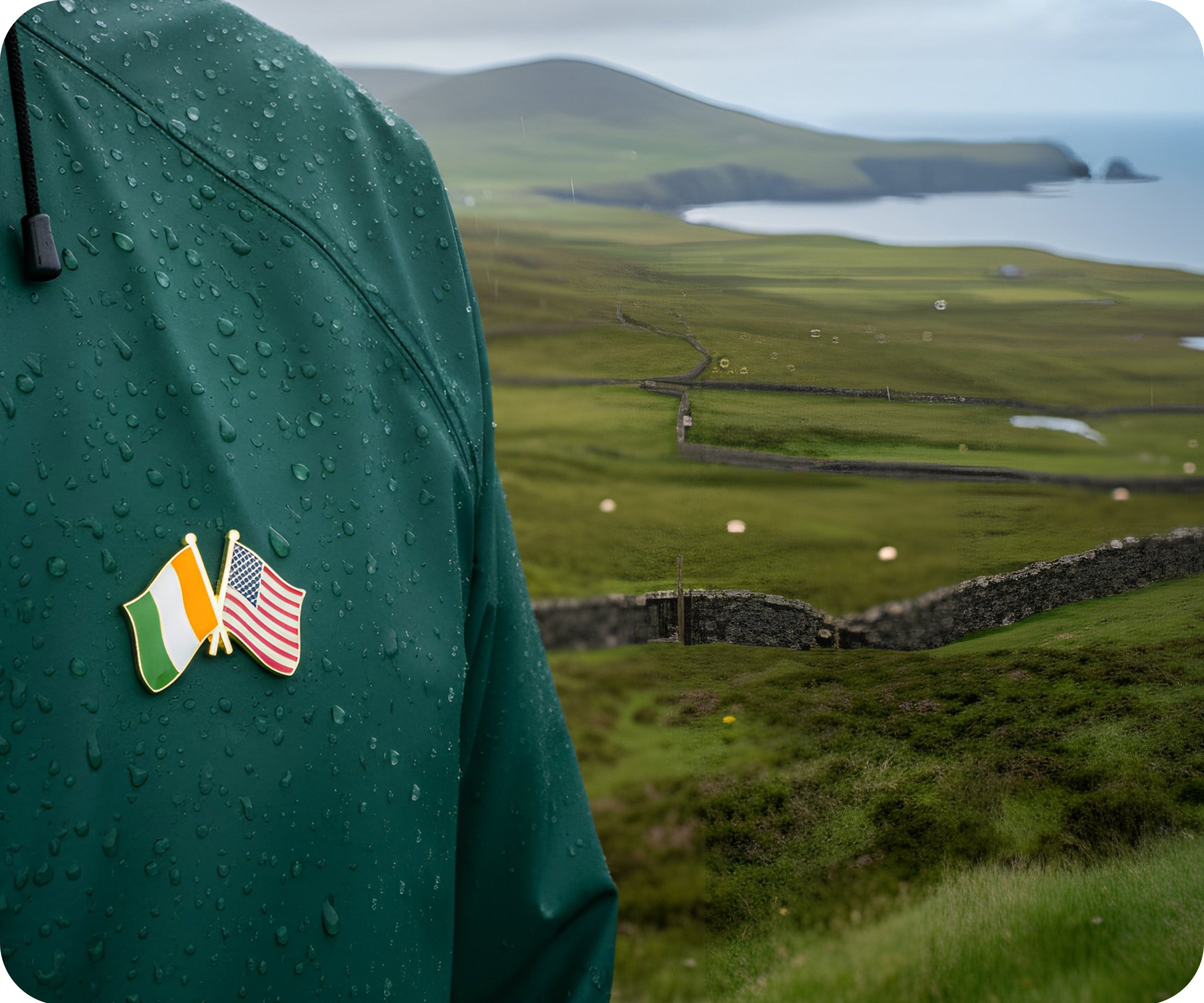 Ireland & USA Friendship Pin Badge