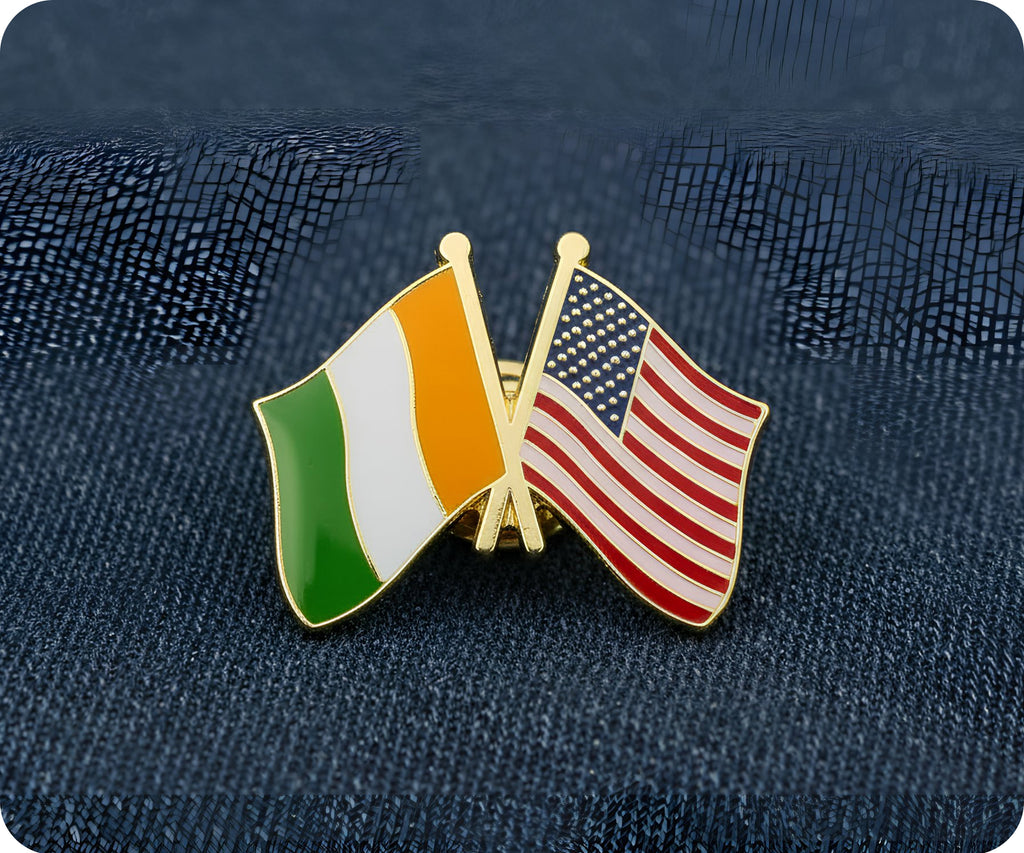 Ireland & USA Friendship Pin Badge