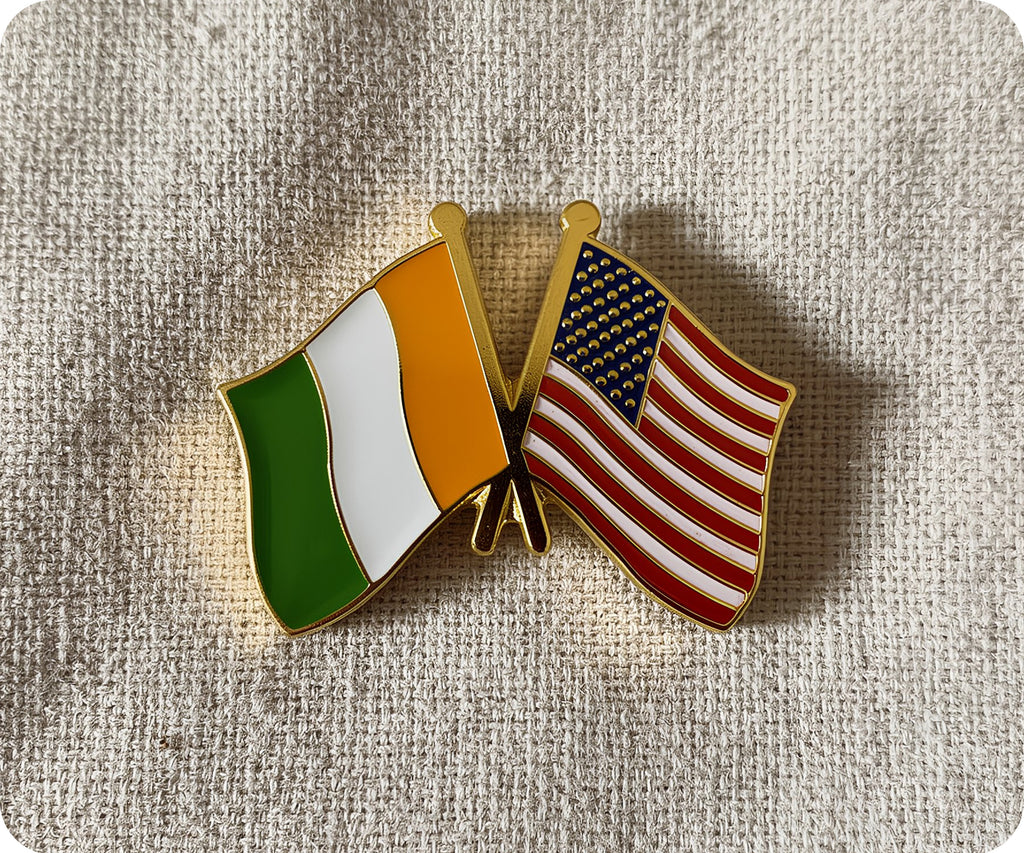 Ireland & USA Friendship Pin Badge