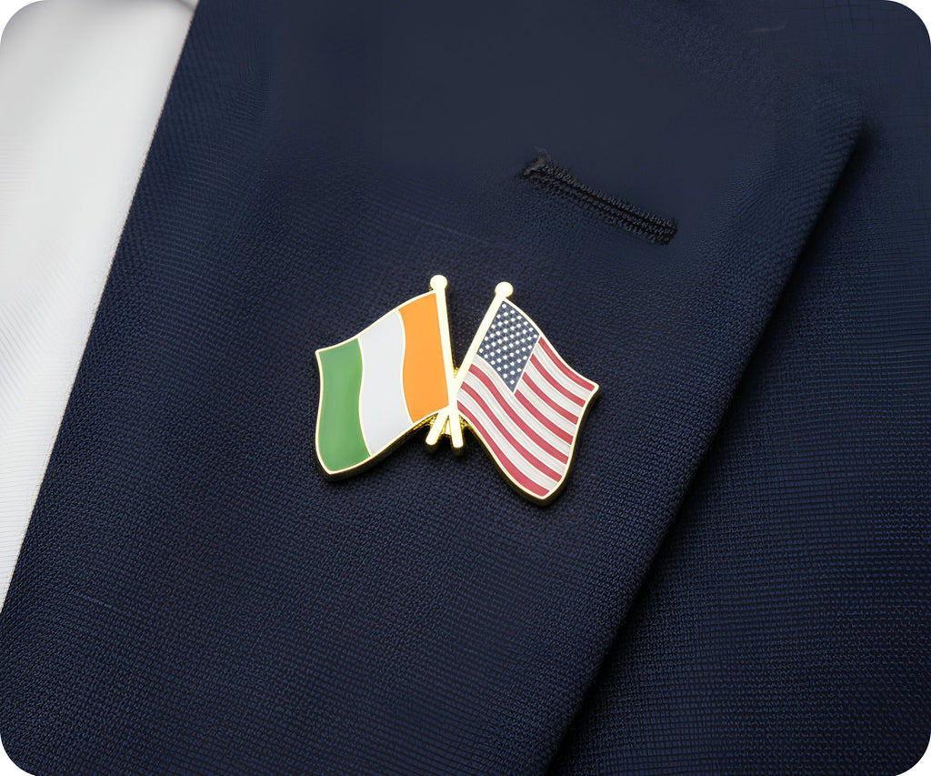 Ireland & USA Friendship Pin Badge
