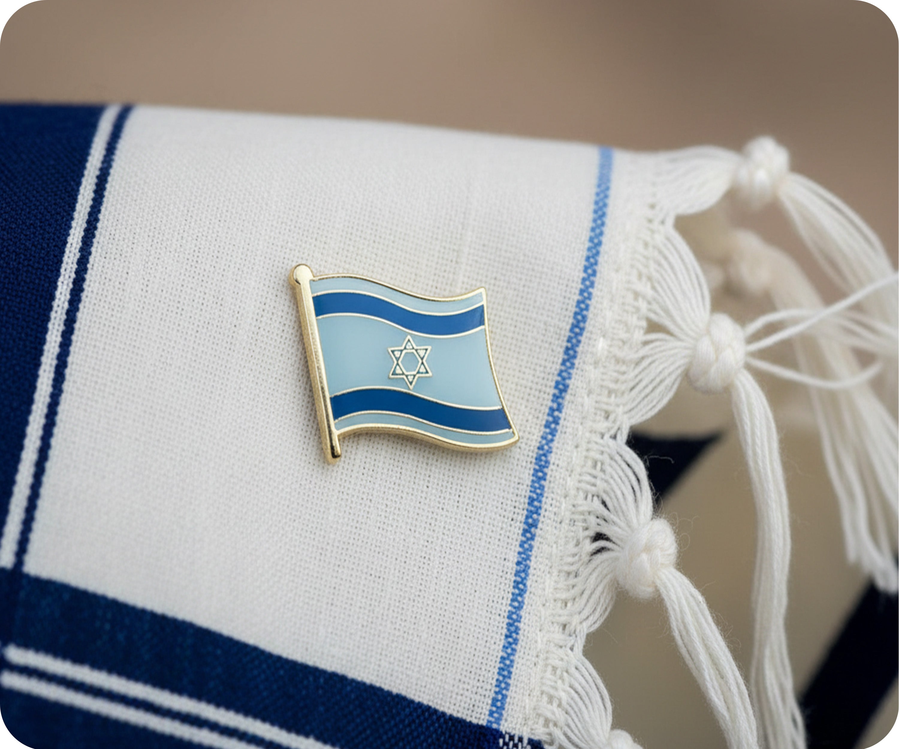 Israel Flag Pin Badge