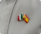 Italy & Spain Friendship Pin Badge