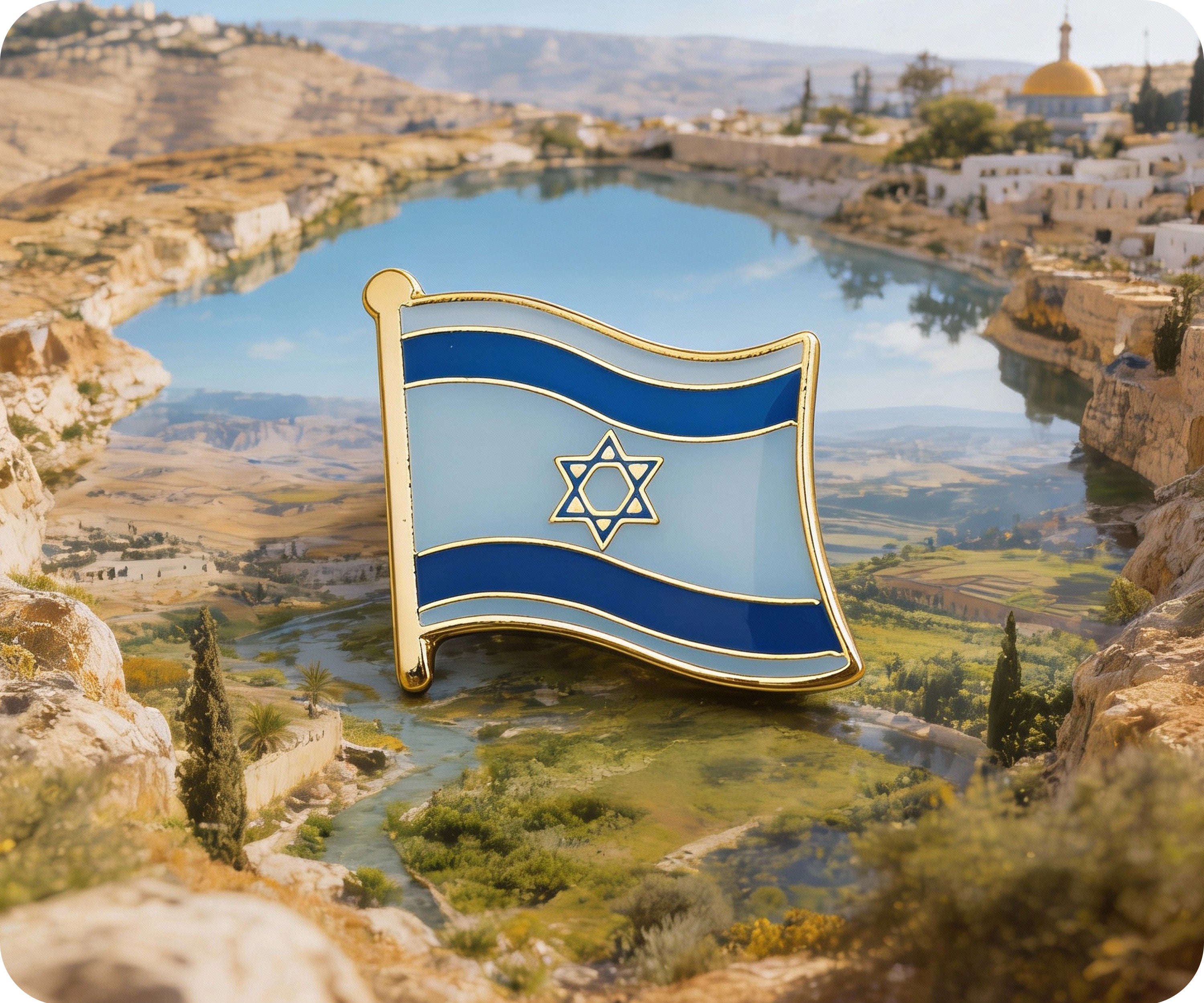 Israel Flag Pin Badge