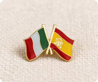 Italy & Spain Friendship Pin Badge