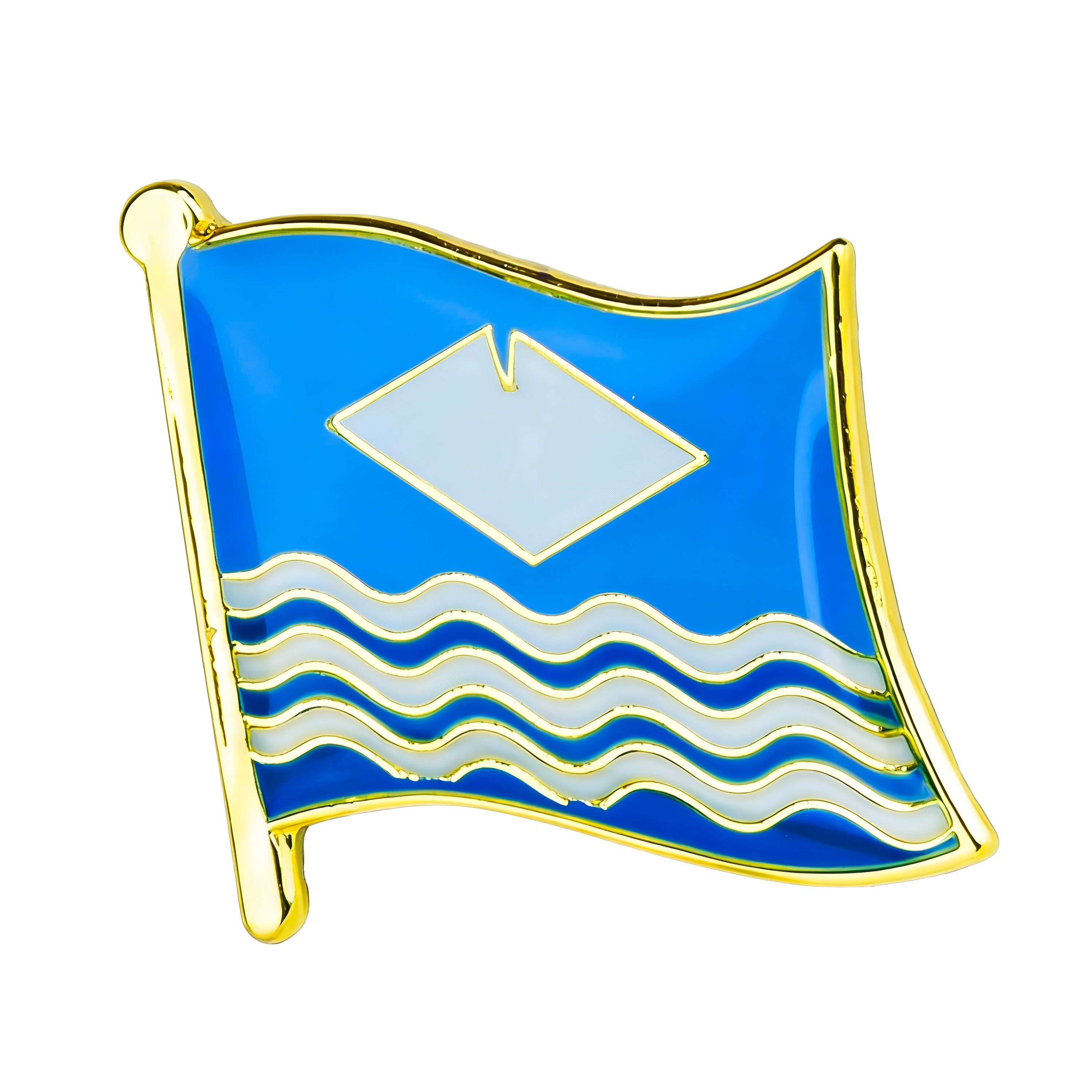 Insignia con la bandera del condado inglés regional de la isla de Wight  Imagen principal del producto
