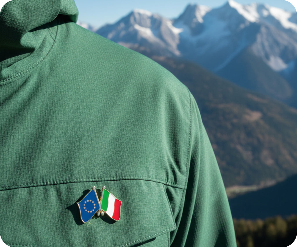 European Union & Italy Friendship Pin Badge