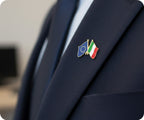 European Union & Italy Friendship Pin Badge