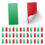20 X Italy Flag Stickers