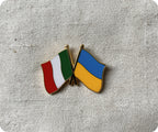 Italy & Ukraine Friendship Pin Badge