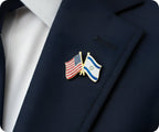 USA & Israel Friendship Pin Badge