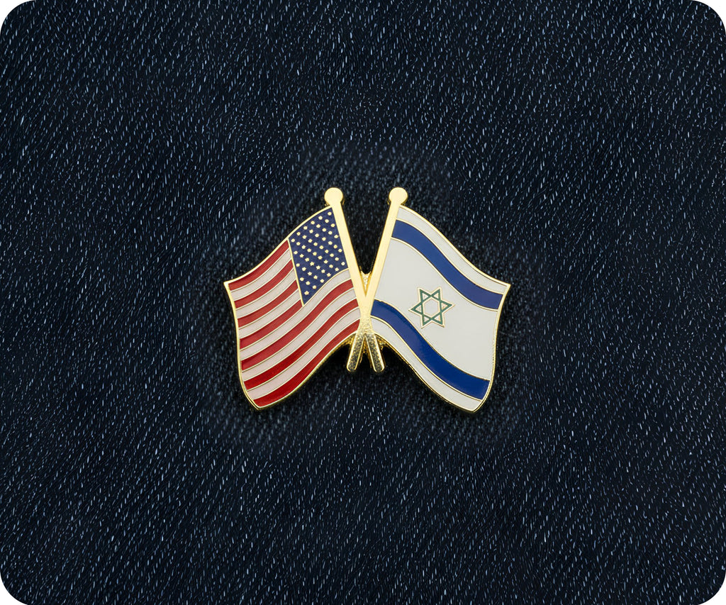 USA & Israel Friendship Pin Badge