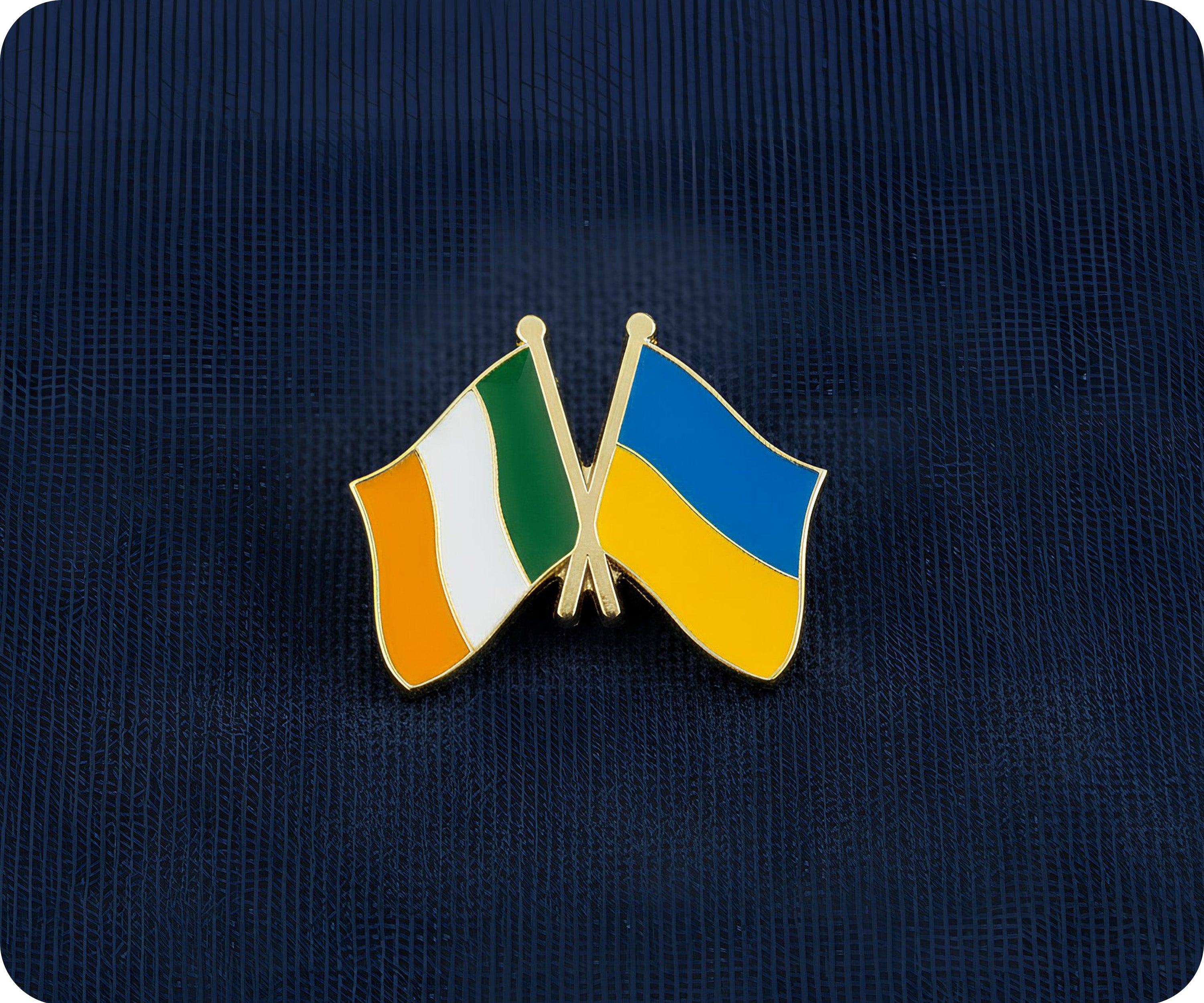 Ireland & Ukraine Friendship Pin Badge