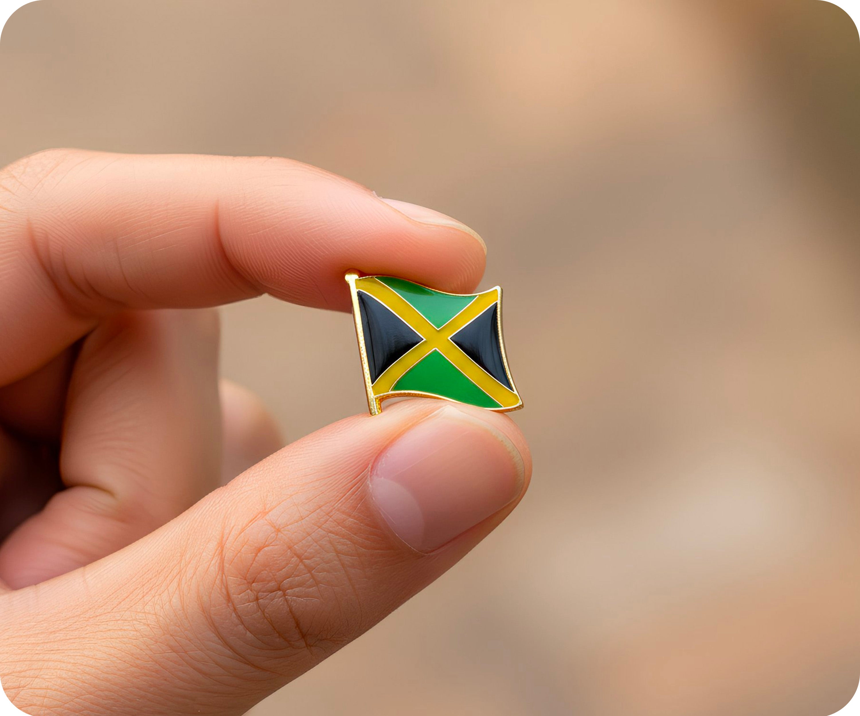 Jamaica Flag Pin Badge
