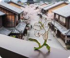 Japanese Peace Lilly Flower Pin Badge