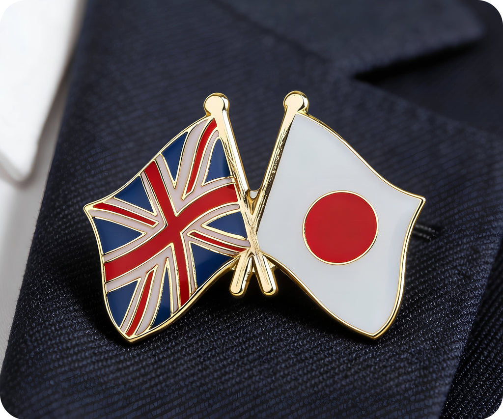 United Kingdom UK & Japan Friendship Pin Badge