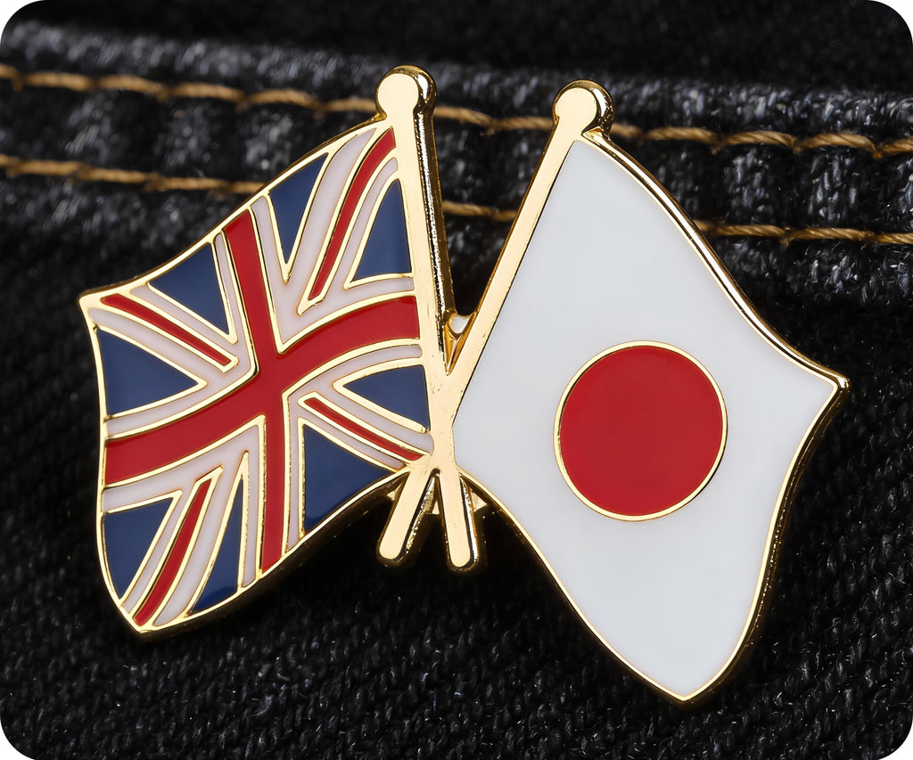 United Kingdom UK & Japan Friendship Pin Badge