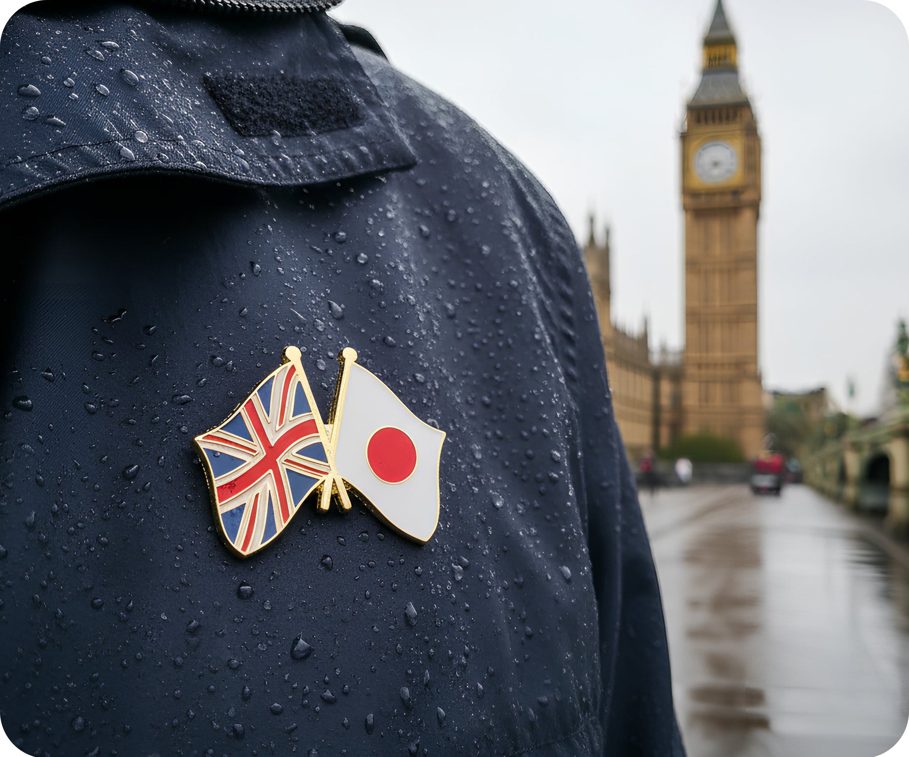Pin de la amistad entre el Reino Unido y Japón Imagen secundaria del producto