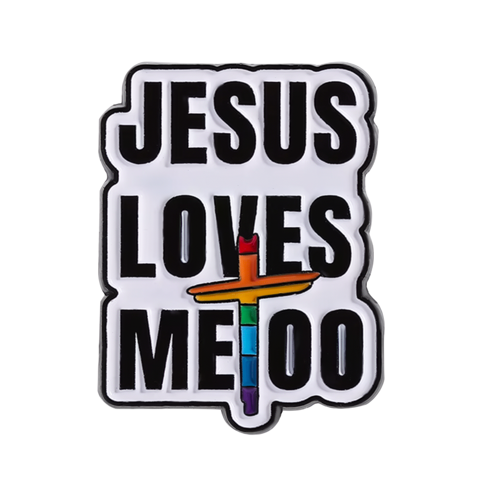 Pin de cruz cristiana "Jesus Also Me Ama" del Orgullo Imagen principal del producto