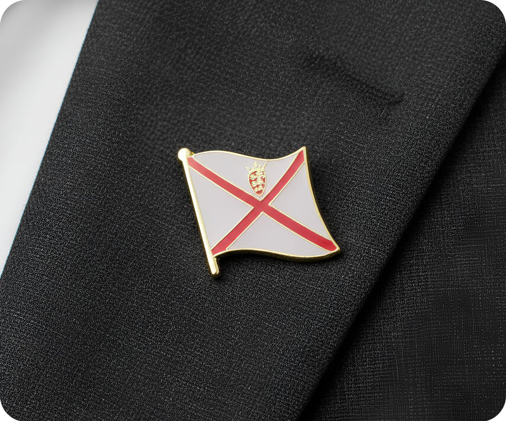 Isle Of Jersey Flag Pin Badge