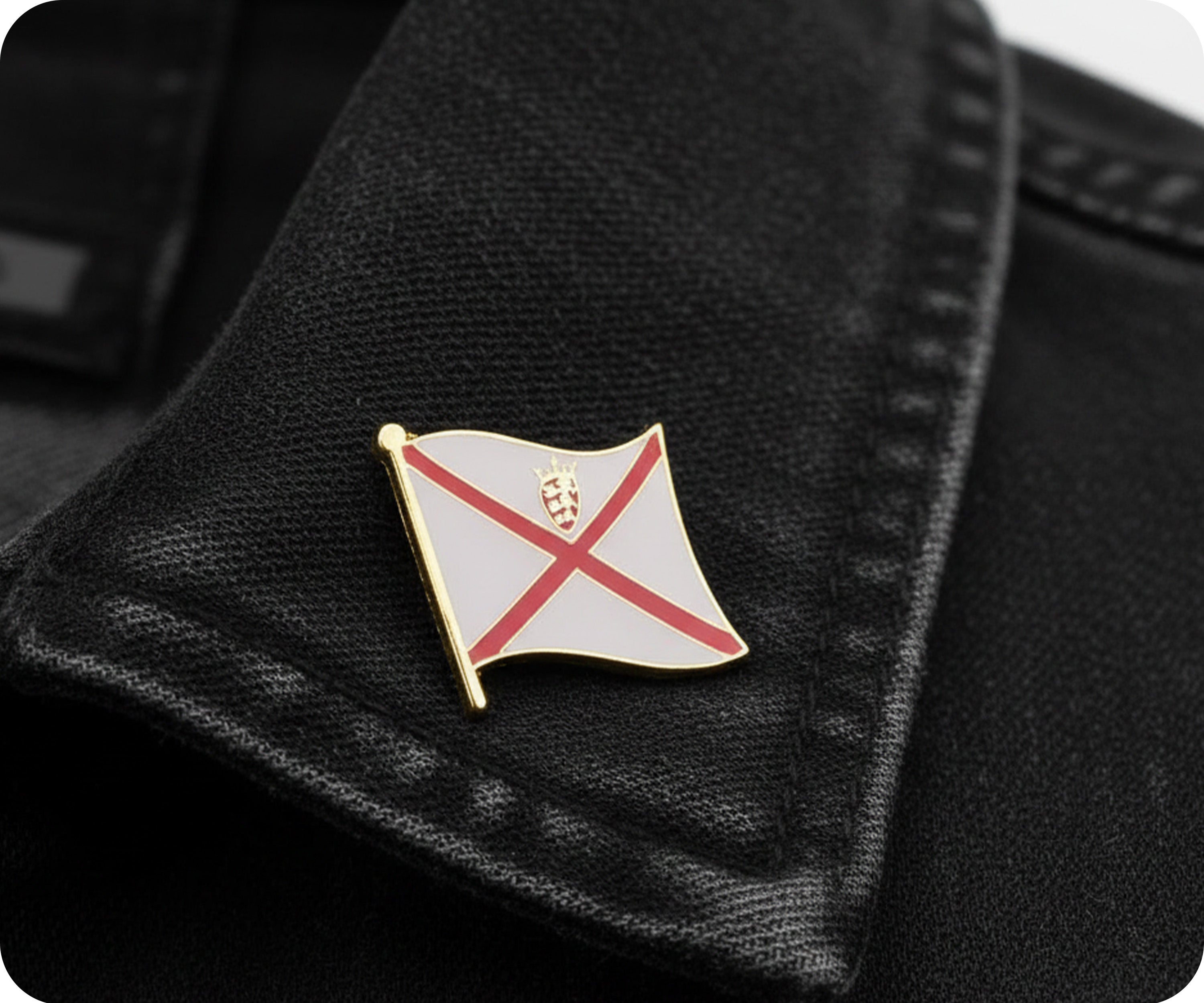 Isle Of Jersey Flag Pin Badge