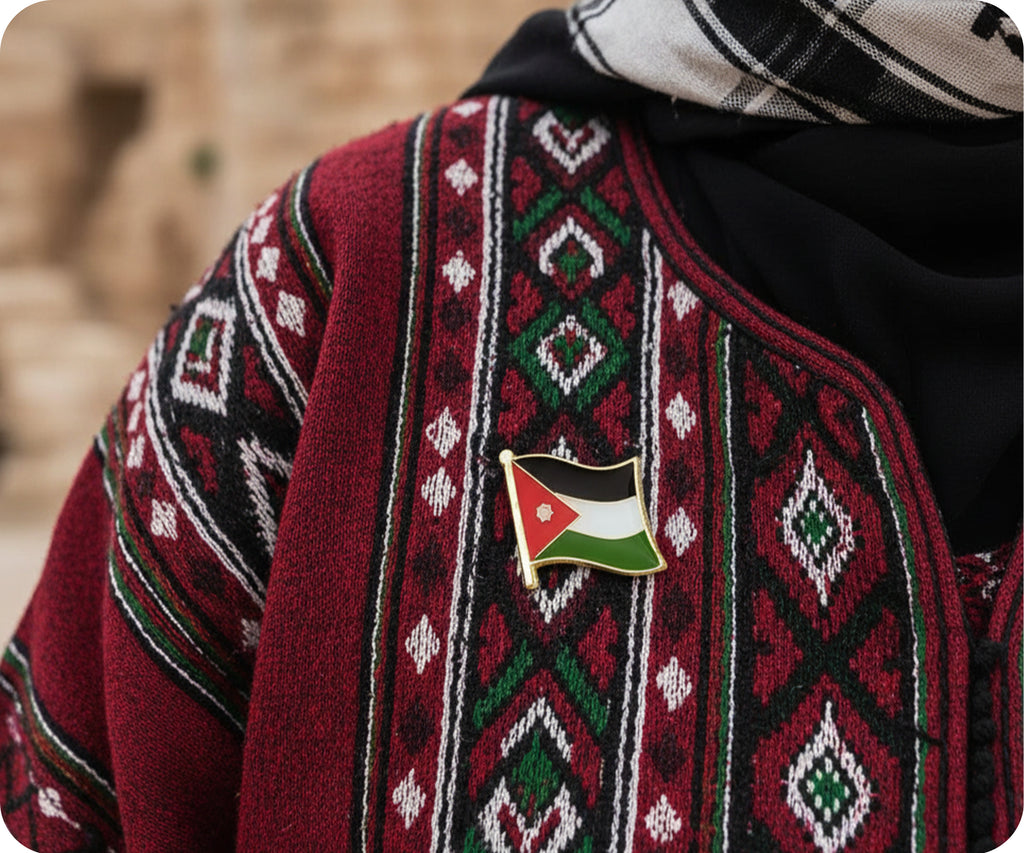Jordan Flag Pin Badge