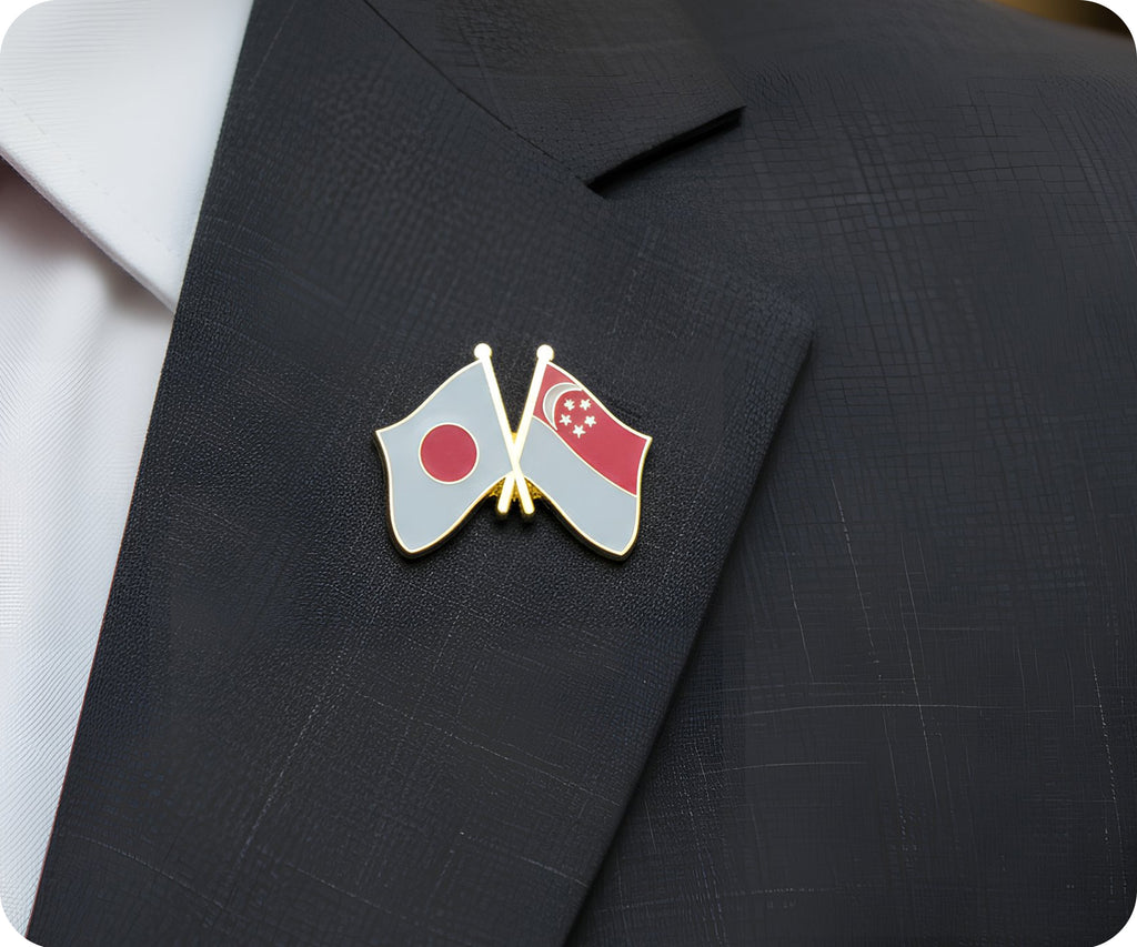 Japan & Singapore Friendship Pin Badge