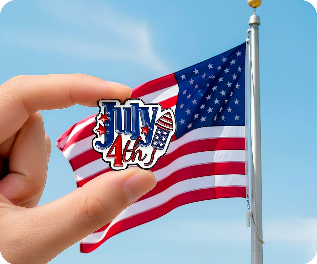 4th July United States Pin Badge