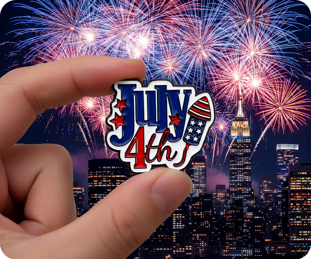 4th July United States Pin Badge