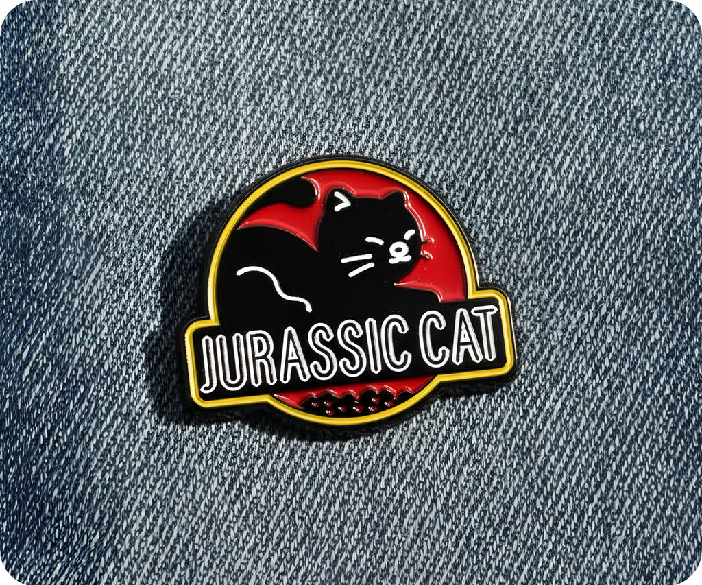 Jurassic Cat Pin Badge