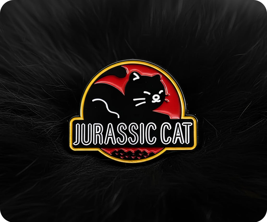 Jurassic Cat Pin Badge