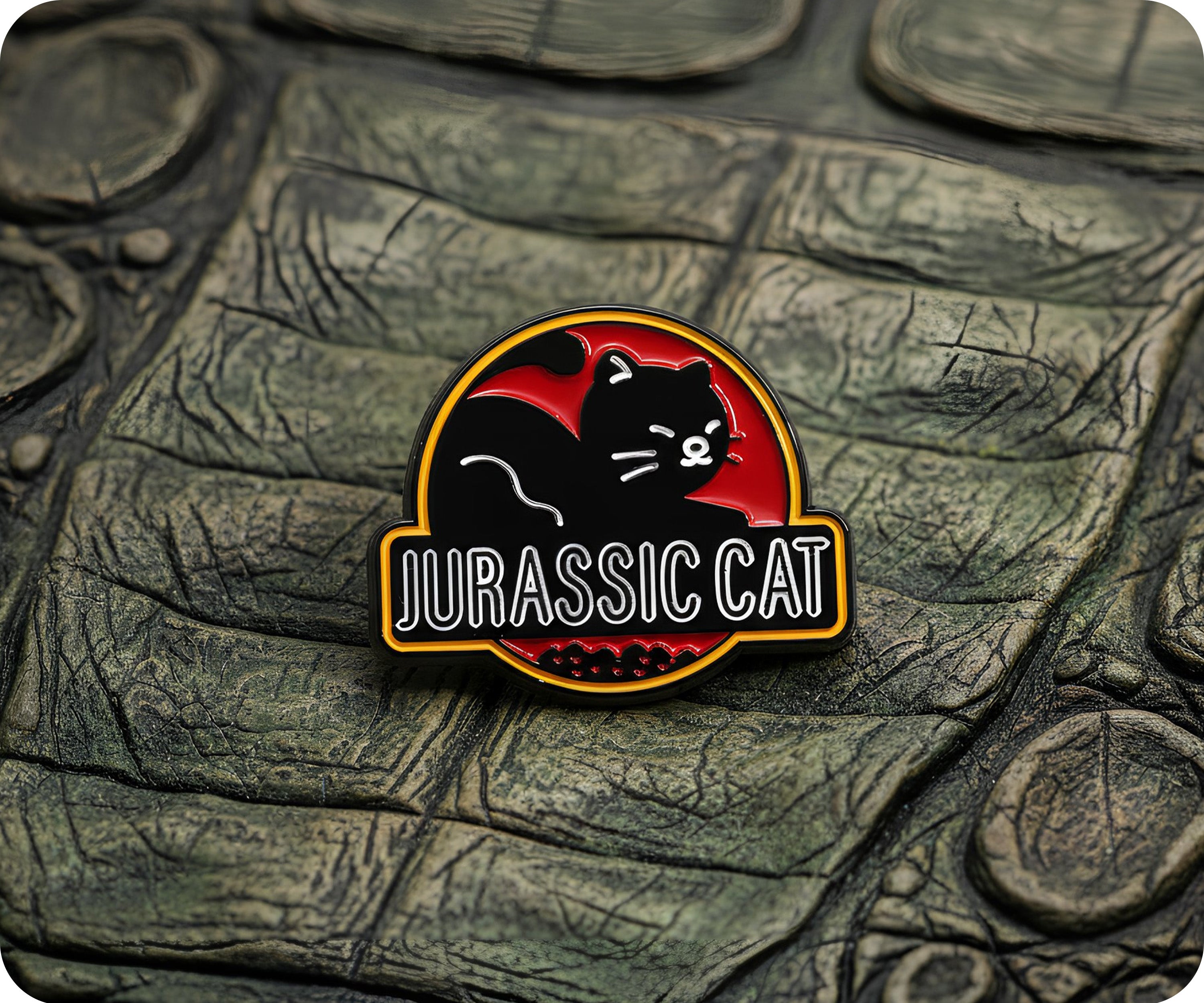 Pin Insignia de Gato Jurásico Imagen secundaria del producto