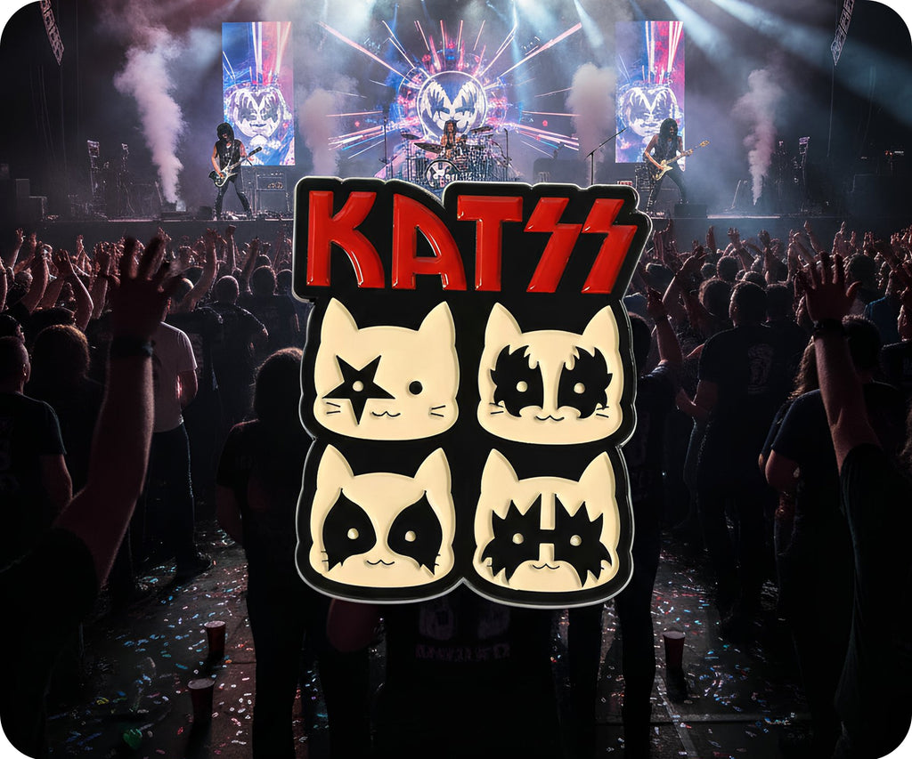 Insignia divertida KATZZ Rock Cats