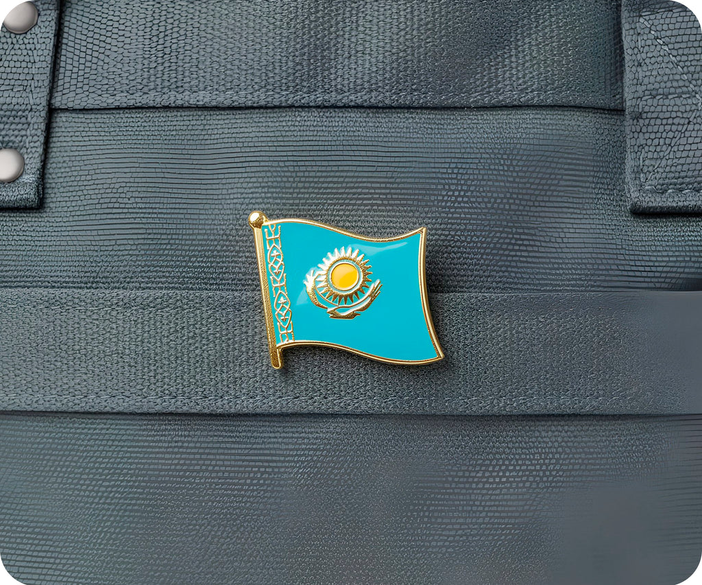 Kazakhstan Flag Pin Badge