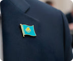 Kazakhstan Flag Pin Badge