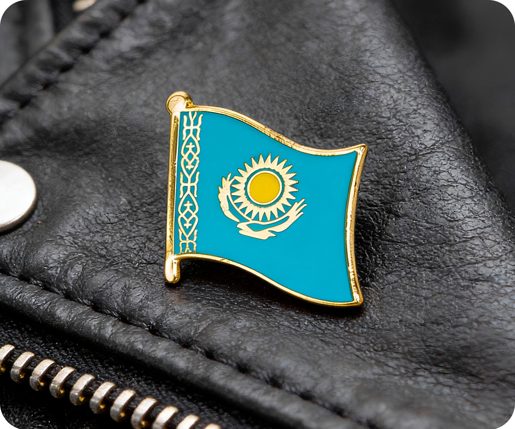 Kazakhstan Flag Pin Badge