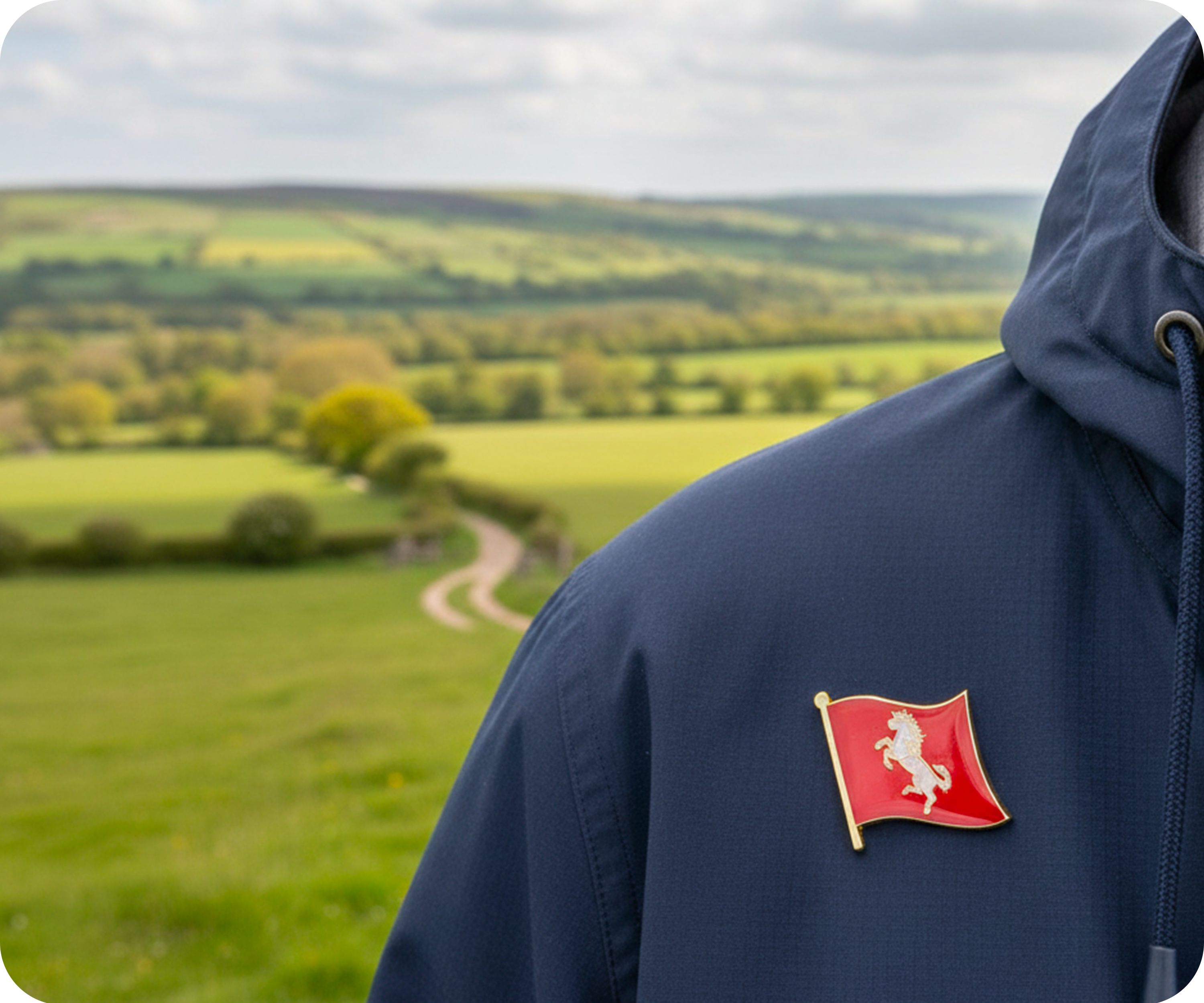Kent English County Flag Pin Badge