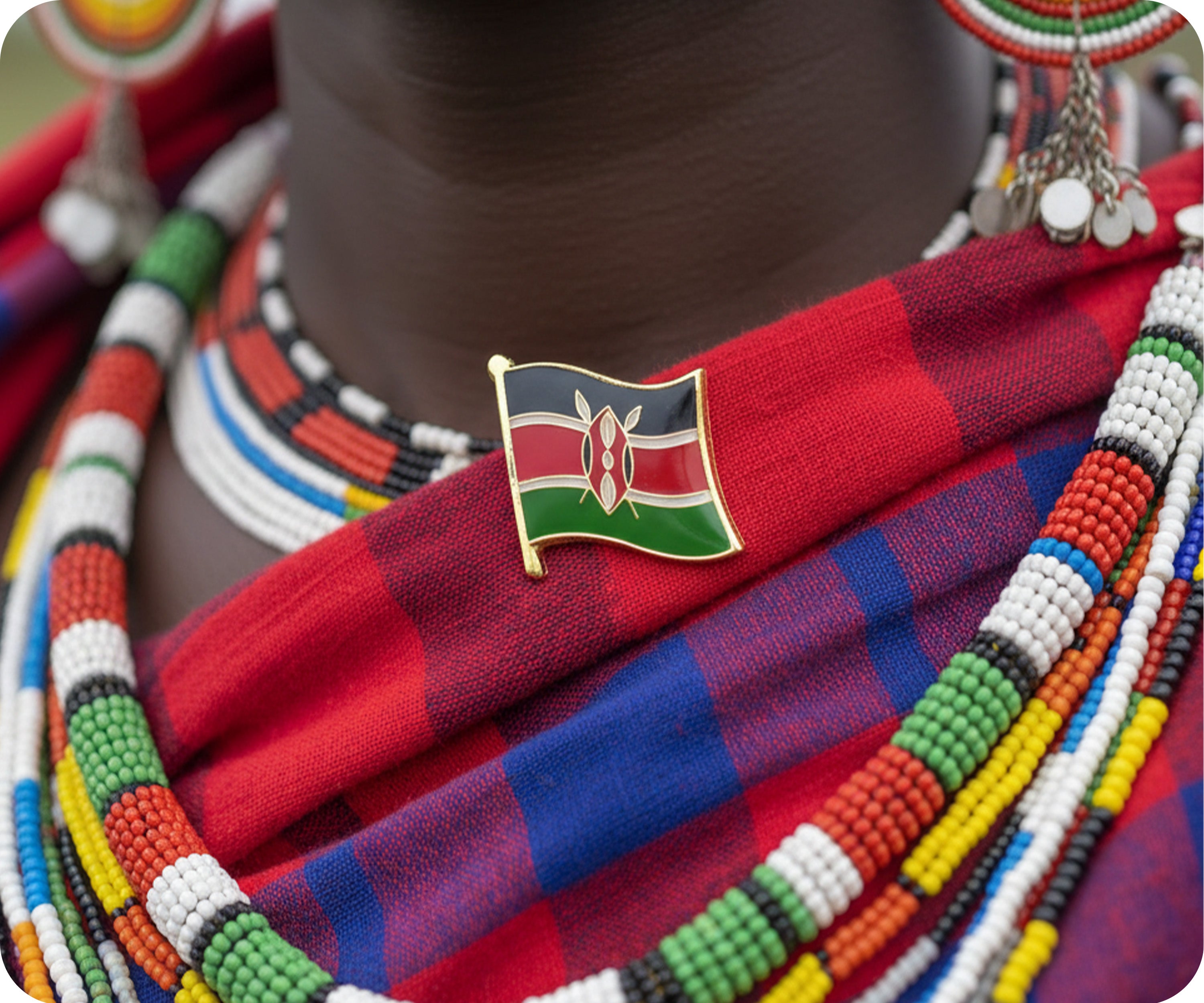 Pin con la bandera de Kenia  Imagen secundaria del producto