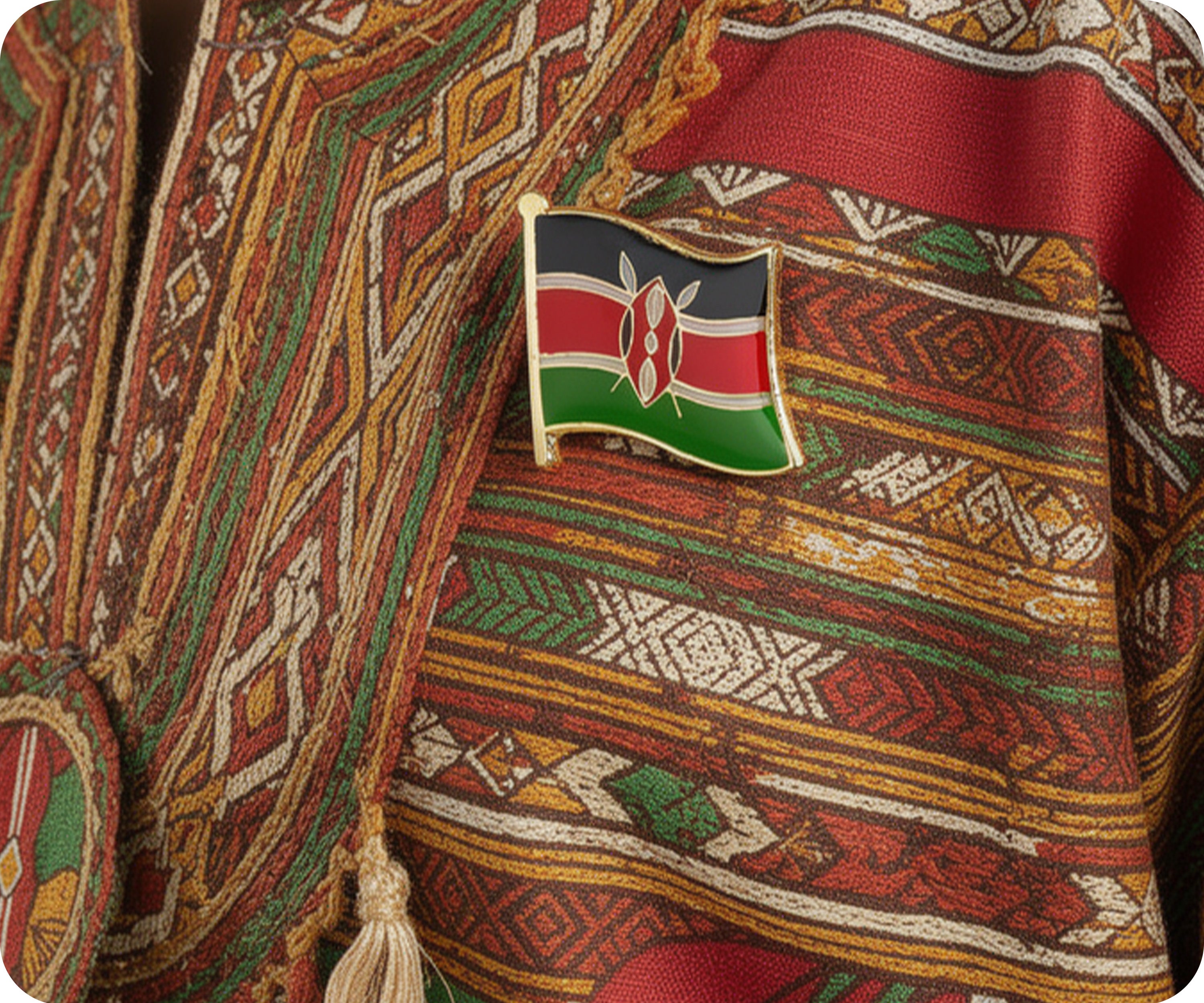 Kenya Flag Pin Badge