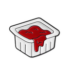 Ketchup Fast Food tomato Pin Badge