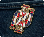 King Card Suits Poker Pin Badge