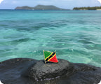 Saint St Kitts & Nevis Flag Pin Badge