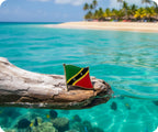 Saint St Kitts & Nevis Flag Pin Badge